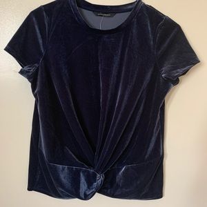 NWOT Banana Republic velvet twist short sleeve top